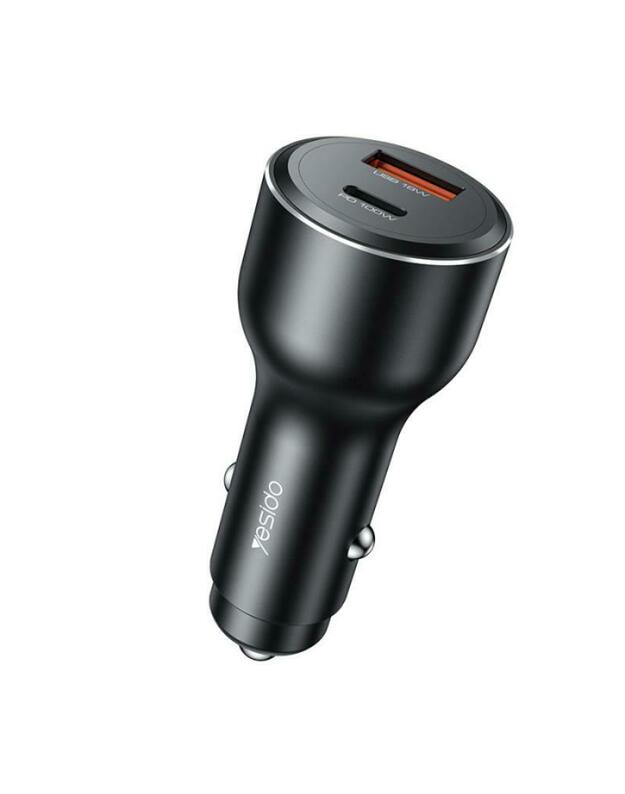 Automobilinis įkroviklis Yesido Y65, 100W + QC 18W, USB + Type-C