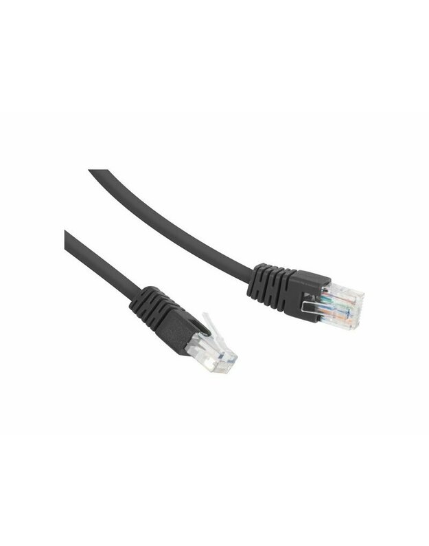 Gembird UTP Cat6 Patch cord, 5 m, black (PP6U-5M/BK)  lan kabelis