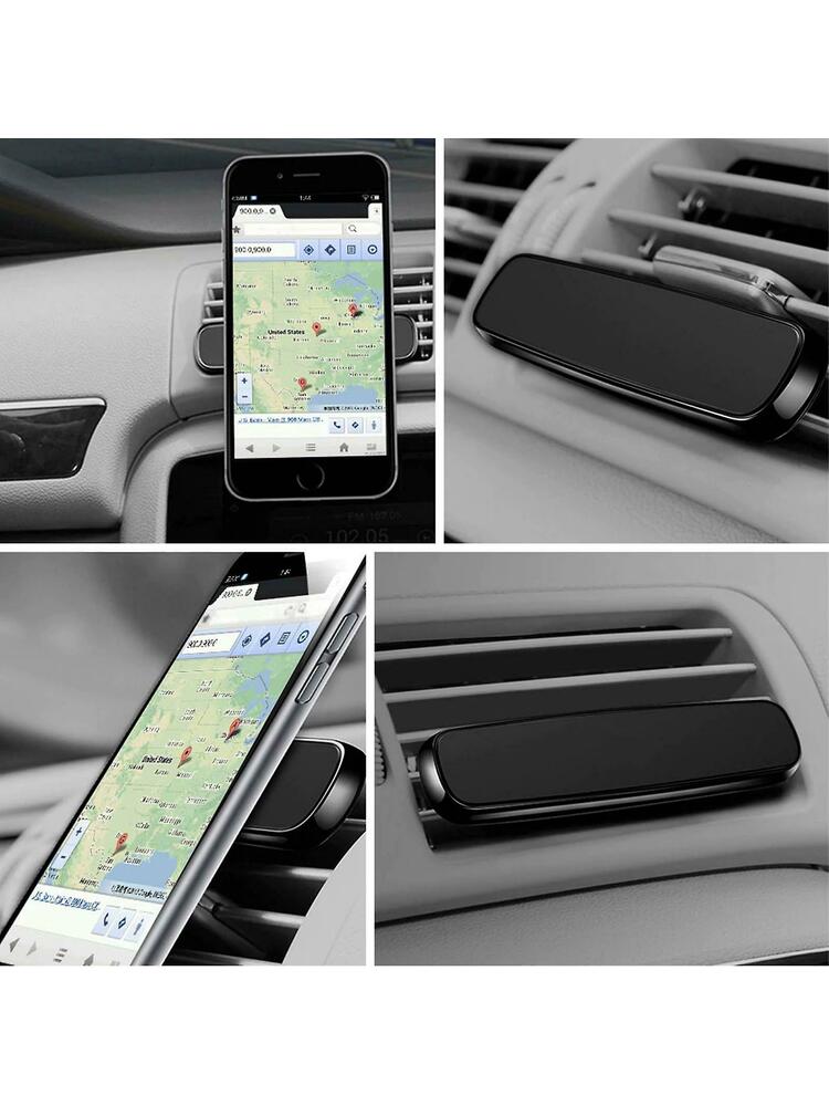 Car holder for smartphone Magnetic Mount Holder Dual-Clip Air Vent Long