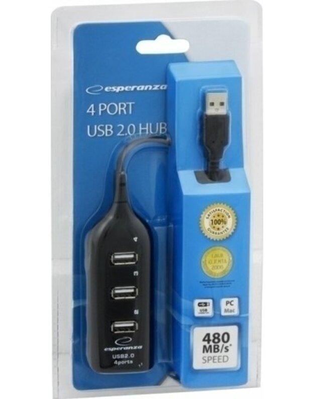 ESPERANZA EA116 - Šakotuvas 4 jungtys USB2.0