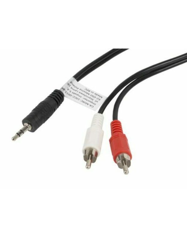 Lanberg CA-MJRC-10CC-0015-BK (Mini Jack - RCA x 2 , 1,5m, black color)