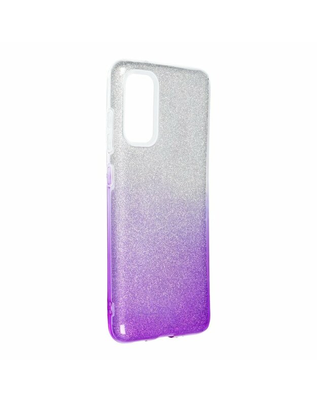 „Forcell SHINING“ dėklas, skirtas „Samsung Galaxy S20 / S11e“ skaidrus / violetinis