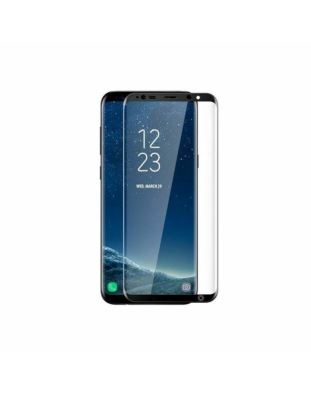 LCD apsauginis stikliukas 5D Full Glue Samsung G950 S8 lenktas juodas