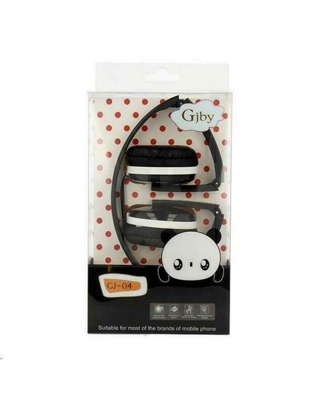 Ausinės su mikrofonu GJBY GJ-04 AUDIO EXTRA BASS, juodos