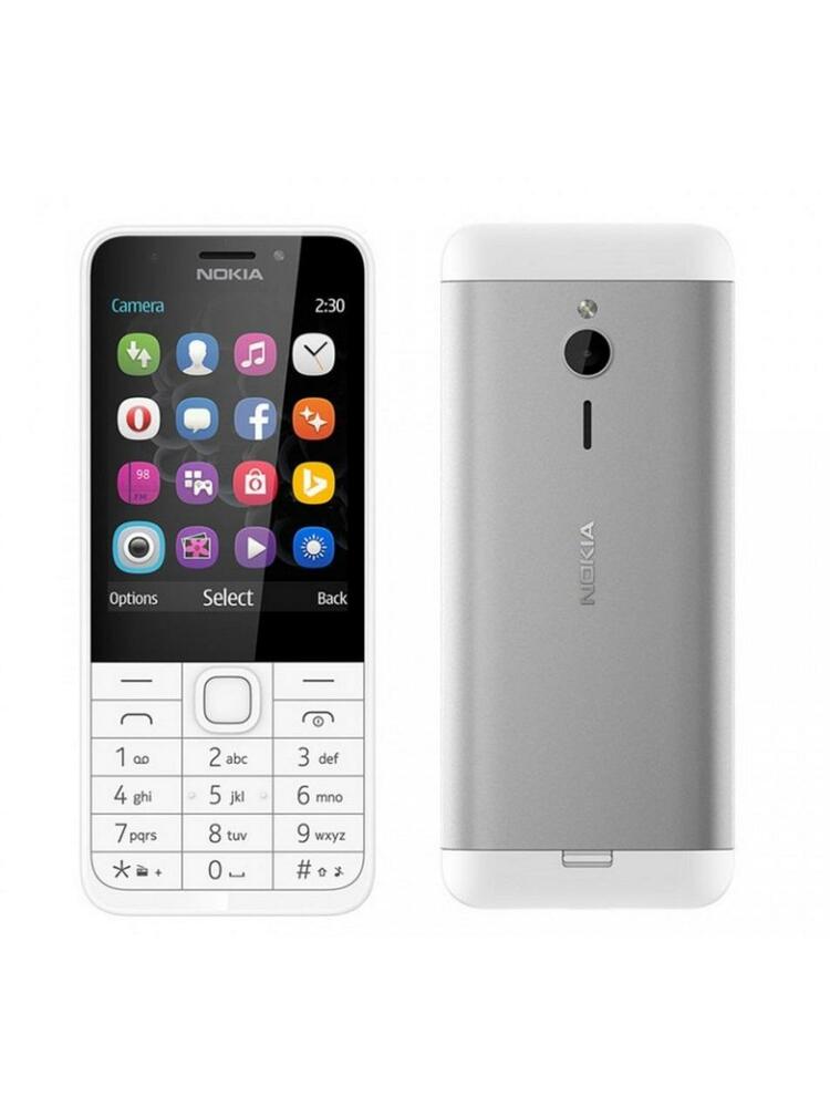 Nokia 230 Dual SIM Silver mobilusis telefonas