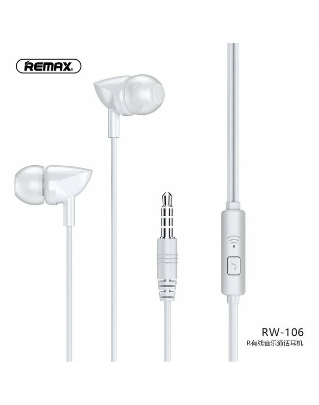 REMAX ausinės / ausinės RW-106 baltos
