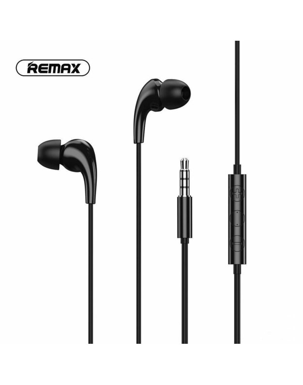 REMAX ausinės / ausinės RW-108 juodos