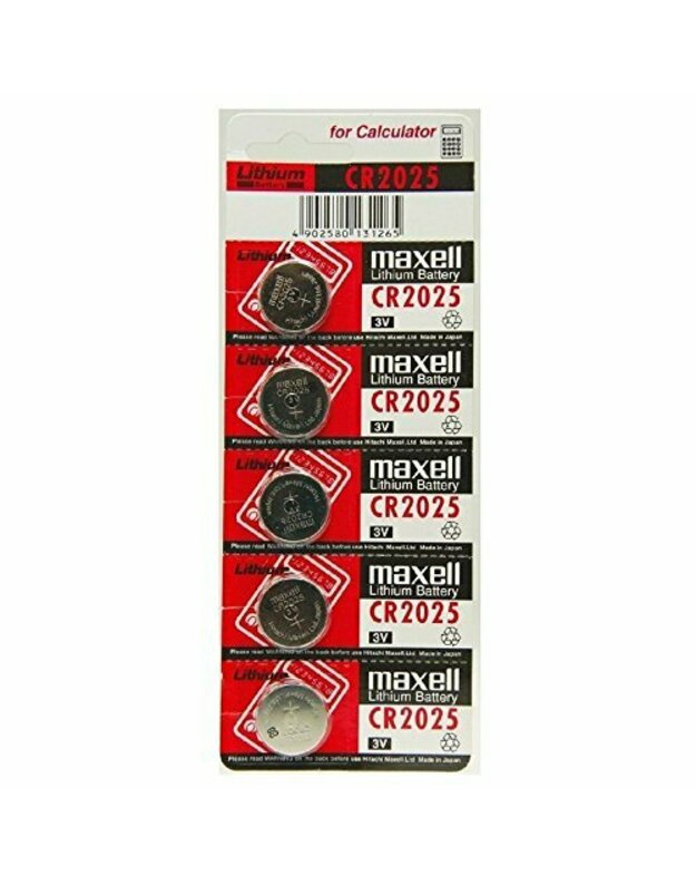 10 X 2025 Genuine Maxell Cr2025, Dl2025 3v Lithium Button  (1 vnt. kaina-0.99 eur. )