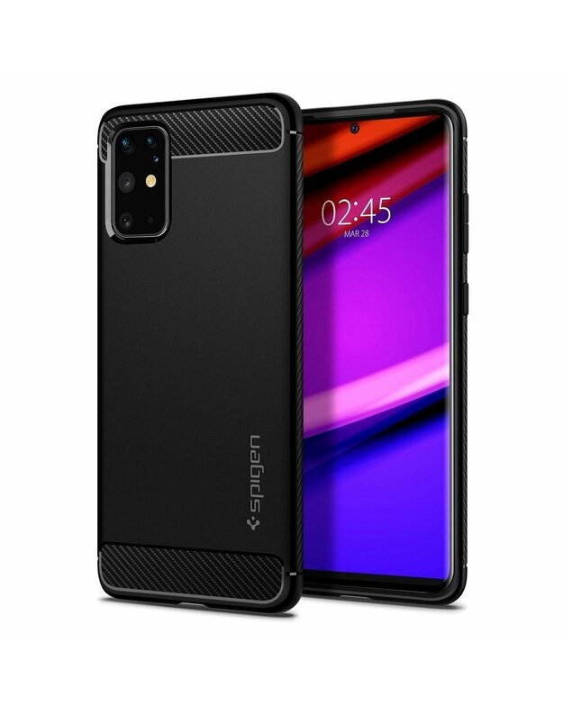 „SPIGEN“ tvirti šarvai, skirti SAMSUNG S20 PLUS matiniai juodi