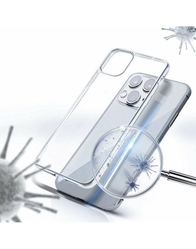 „Forcell“ antibakterinis dėklas, skirtas „iPhone 11 PRO MAX“ skaidrus
