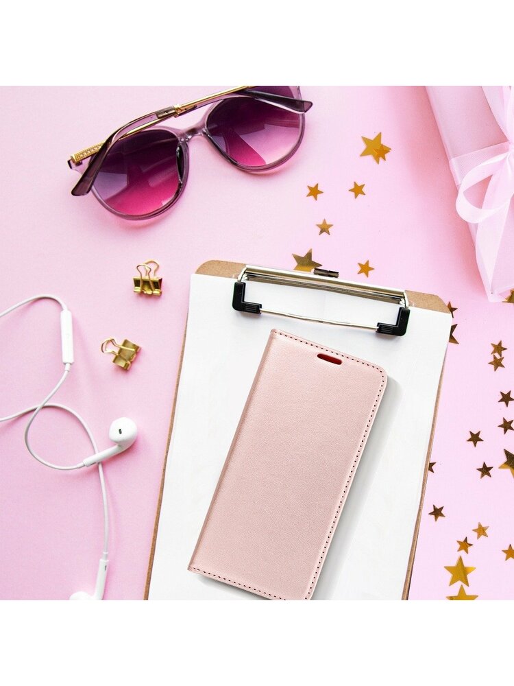 „Magnet Book“ dėklas, skirtas „Samsung Galaxy A42 5G“ rožinis auksas