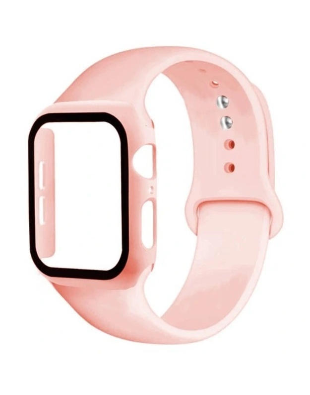 Apyrankė skirta APPLE WATCH 40MM su rožiniu ekrano dangteliu