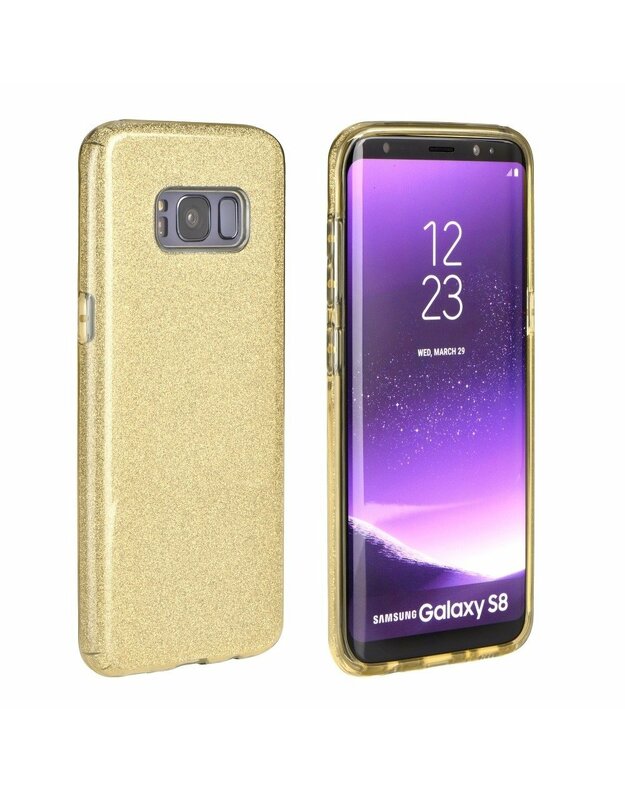 „Forcell SHINING“ dėklas, skirtas „Samsung Galaxy A42 5G gold“