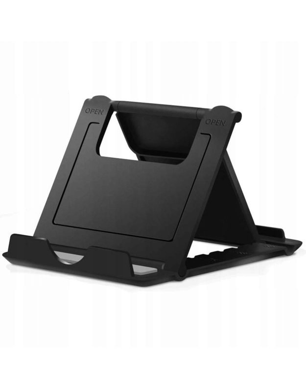 FoldStand Universalus telefono ir planšetės stovas, tinka iPhone, iPad ir visiems kitiems modeliams, juodas, 83x71mm