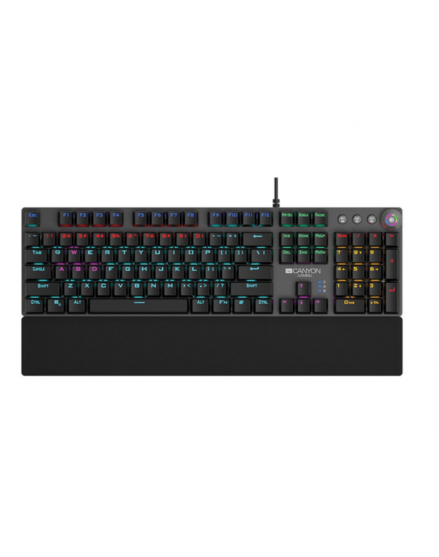 Canyon Wired Gaming Keyboard, Nightfall GK-7, Nightfall žaidimų klaviatūra, Tamsiai pilka, CND-SKB7