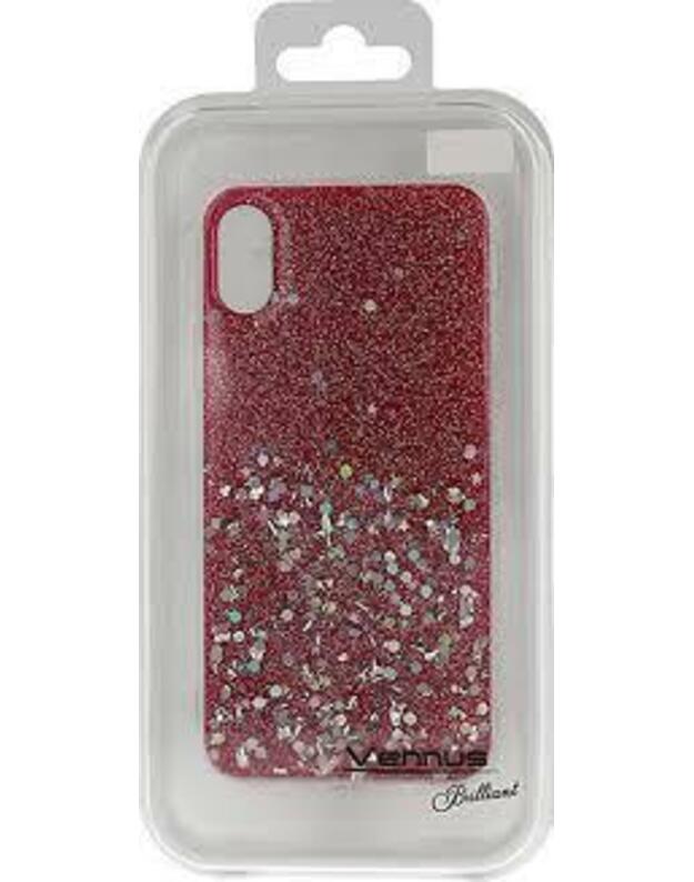 Vennus brilliant case rasberry skirta iPhone 6/6s, rausva su blizgučiais