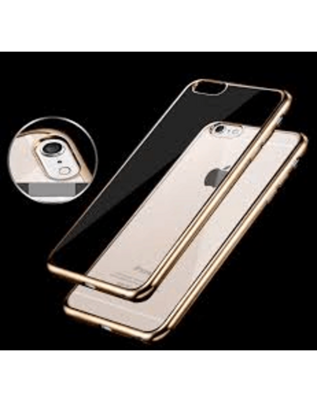 Elektroplate nugarėlė skirta iPhone 7/8 SE2 skaidriai auksinės spalvos