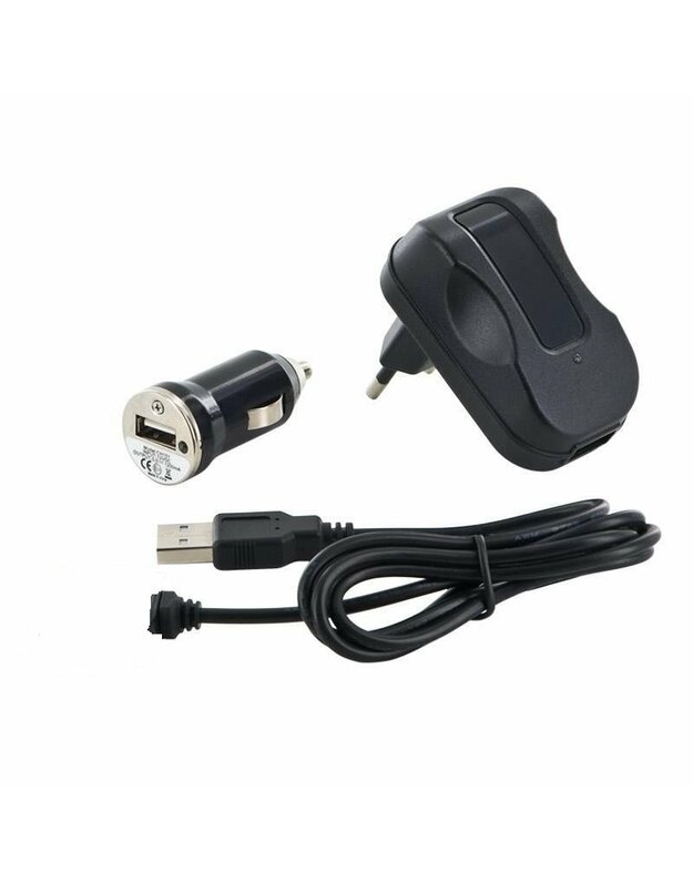 Automobilinis įkroviklis Whitenergy Charging kit for GSM 3in1, with mini USB, AC/DC/car/USB