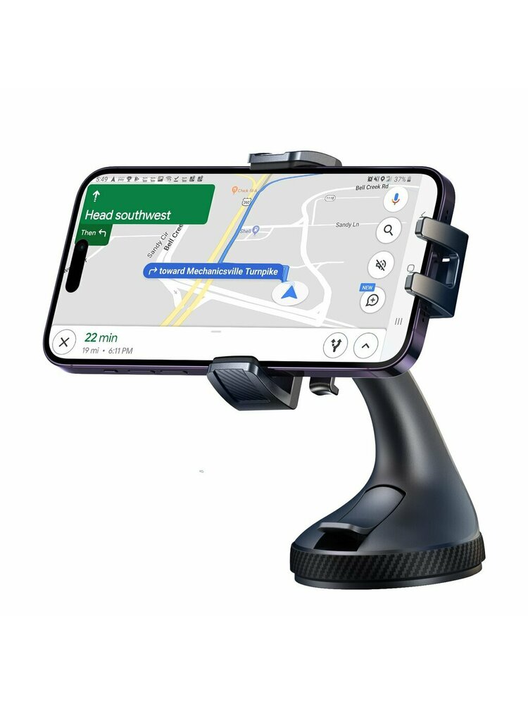 Juodas automobilinis telefono laikiklis Joyroom JR-OK6 (windshield)