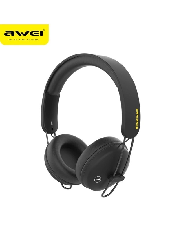 AWEI „Bluetooth“ ausinės, uždedamos ant ausies, A800BL, juodos/juodos