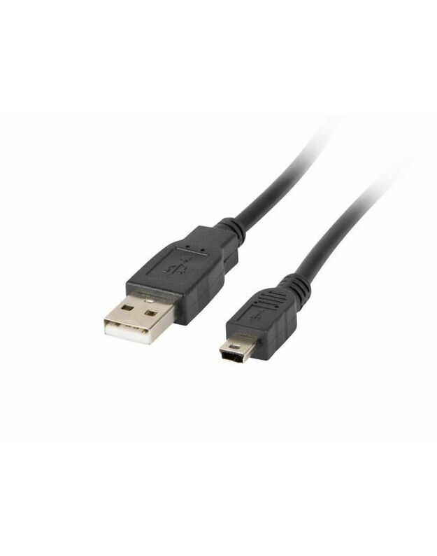 CABLE LANBERG CA-USBK-11CC-0018-BK (USB 2.0 M - MINI USB M, 1,8M, BLACK COLOR)