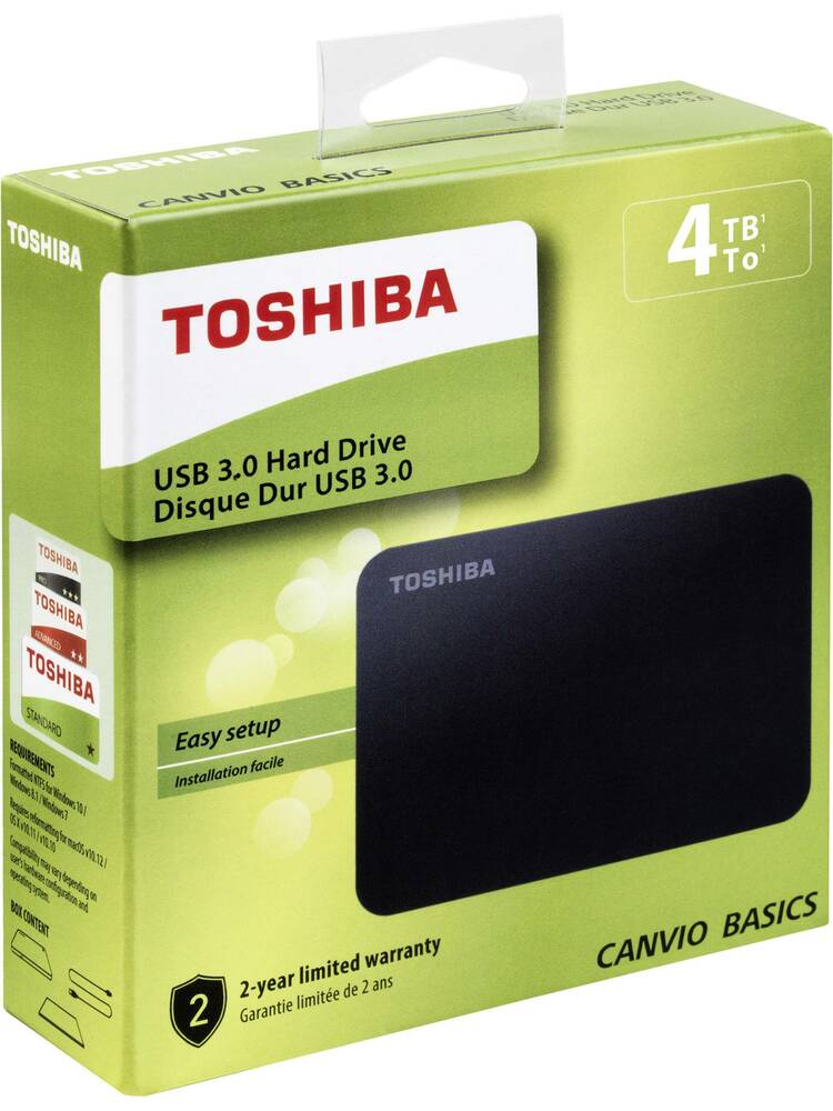TOSHIBA CANVIO BASICS 2.5 4TB JUODA
