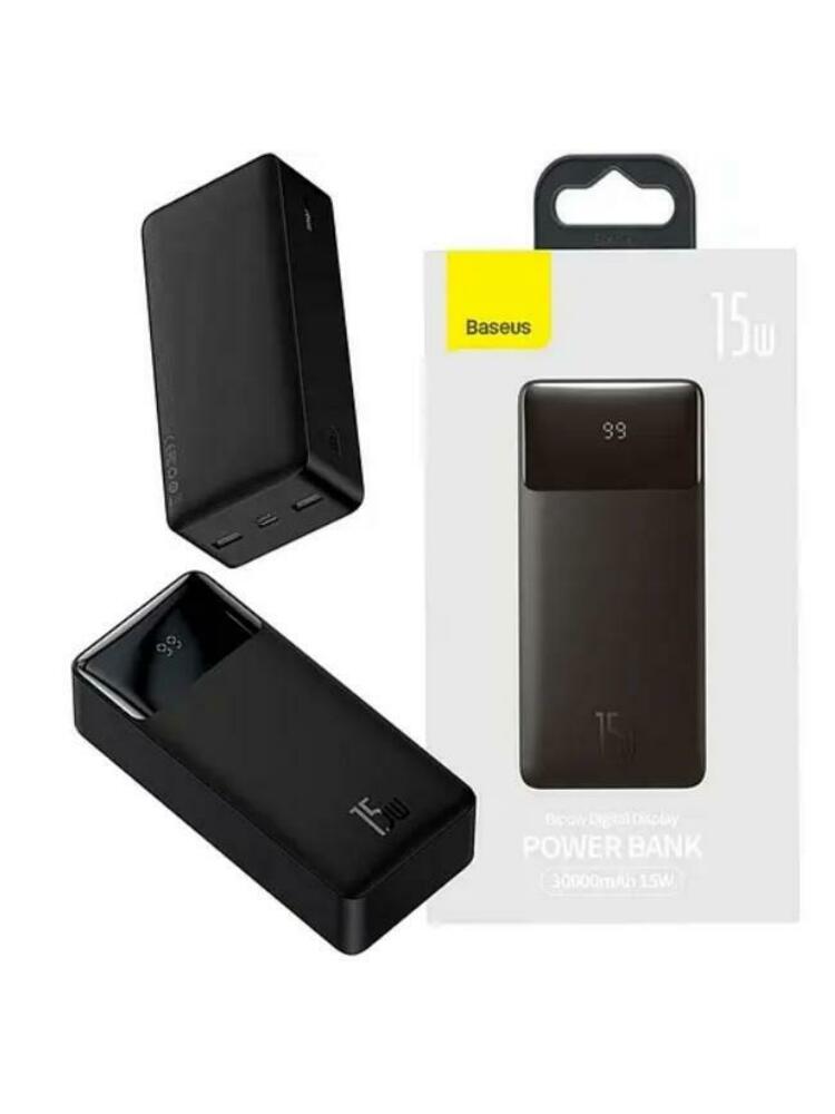 Įkroviklis Powerbank Baseus Bipow 30000mAh, 15W (juodas)