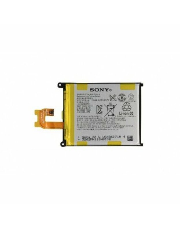 Telefono baterija Sony Xperia Z2 (D6502, D6503, and D6543) Li-Polymer 3.8V, 3200mAh