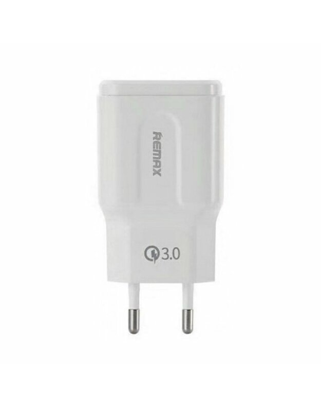 Telefono buitinis įkroviklis Ramax RP-U16 Qualcomm Quick Charge 3.0 su USB jungtimi (3A) baltas 
