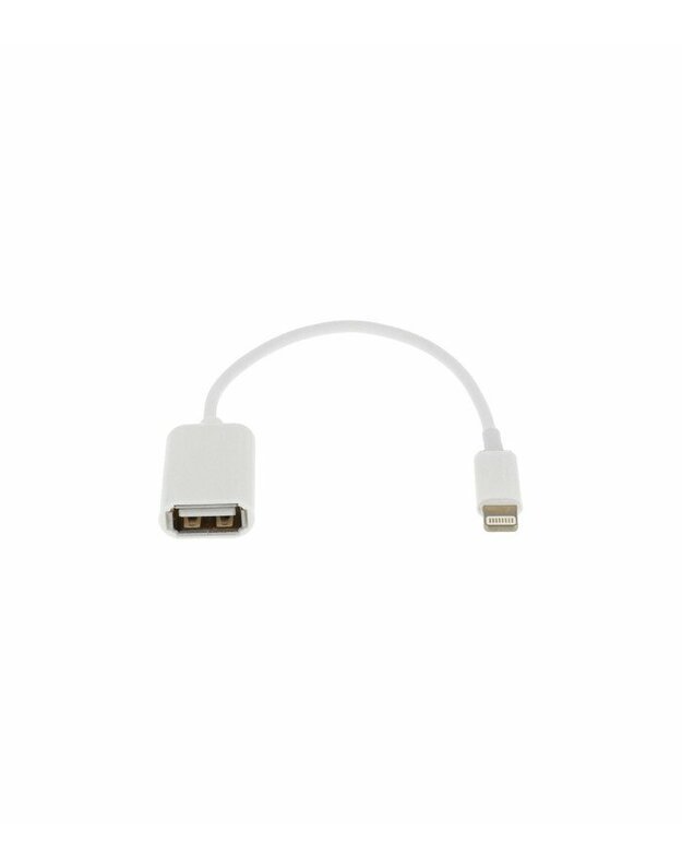 Baltas adapteris OTG USB - Lightning