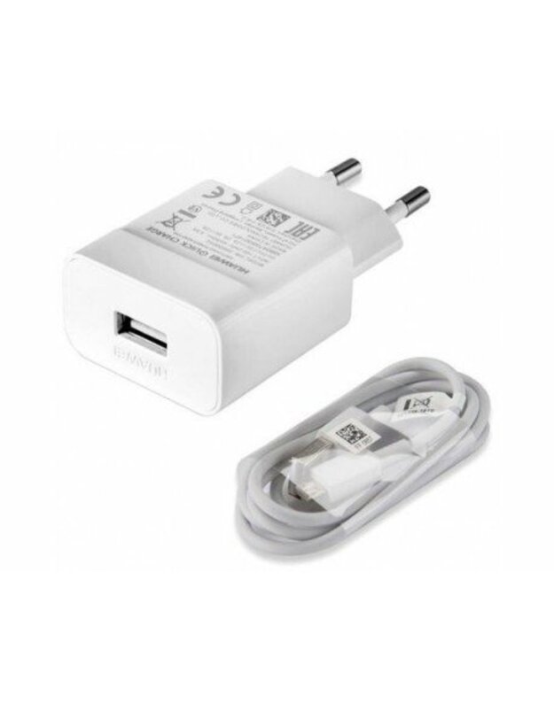 Telefono buitnis įkroviklis originalus HUAWEI HW-059200EHQ 2A USB typ C baltas 