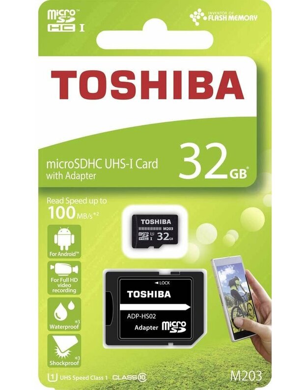 Toshiba M203 32GB microSDXC UHS-I Class 10 + SD Adapter