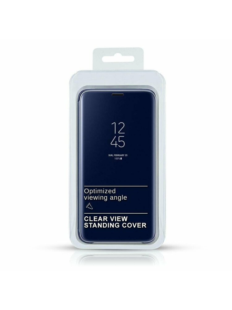 „Clear View“ „Samsung G980 Galaxy S20“ (6.2) mėlynas šoninis išmanusis dėklas