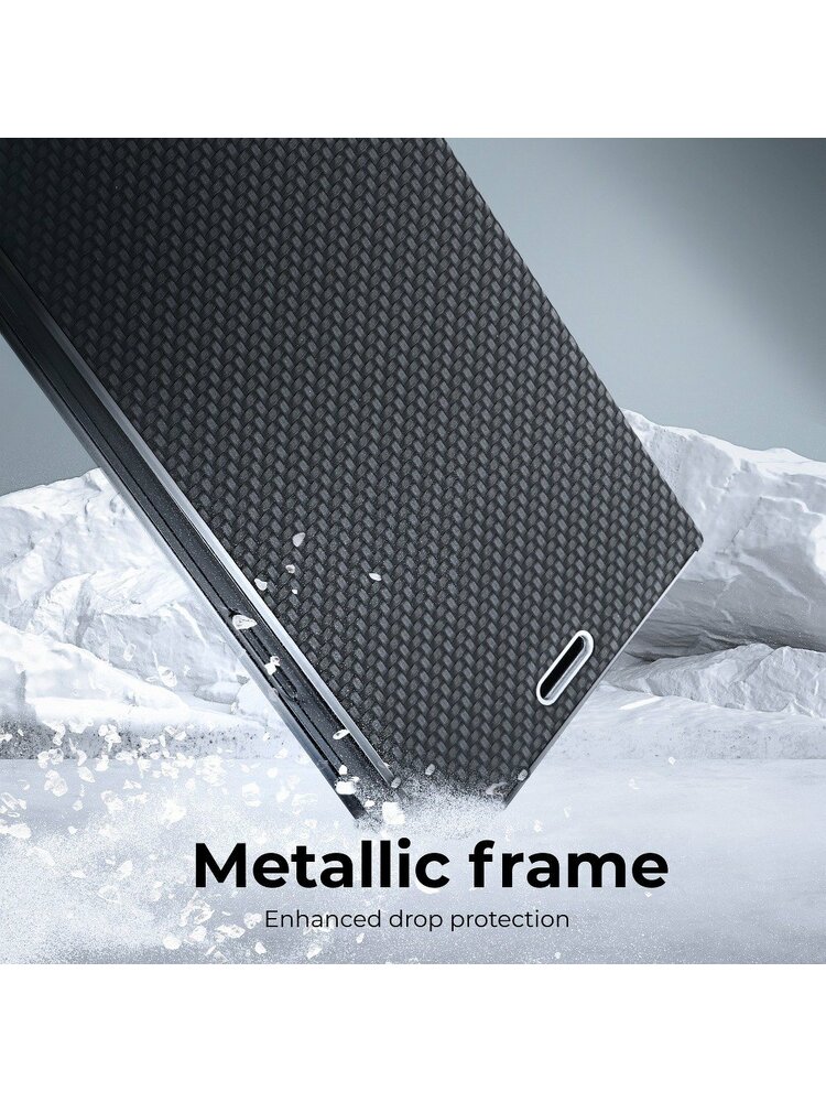 „Forcell LUNA Book Carbon“ dėklas, skirtas SAMSUNG Galaxy A42 5G juodas