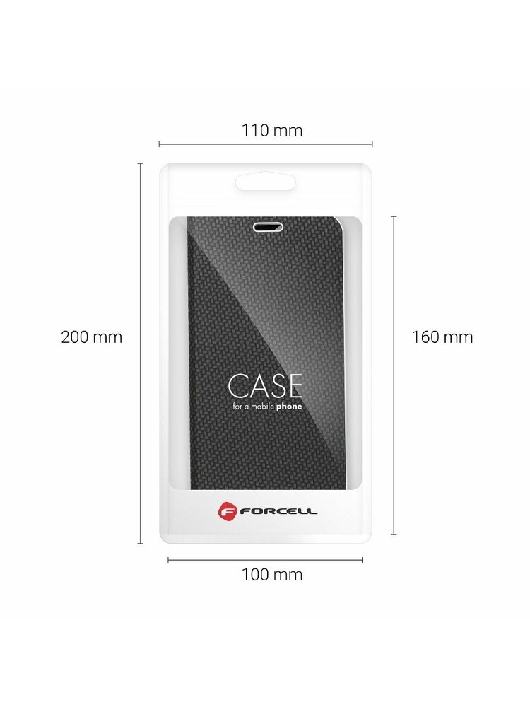 „Forcell LUNA Book Carbon“ dėklas, skirtas SAMSUNG Galaxy A42 5G juodas