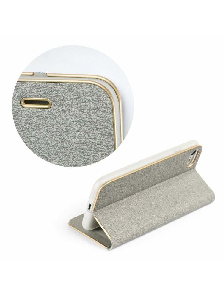 „Forcell“ dėklas „LUNA Book Gold“, skirtas Samsung Galaxy A42 5G sidabras