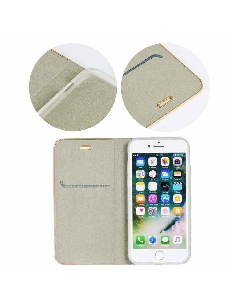 „Forcell“ dėklas „LUNA Book Gold“, skirtas Samsung Galaxy A42 5G sidabras