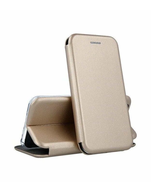 Auksinės spalvos atverčiamas dėklas Samsung Galaxy A20e telefonui "Book Elegance"