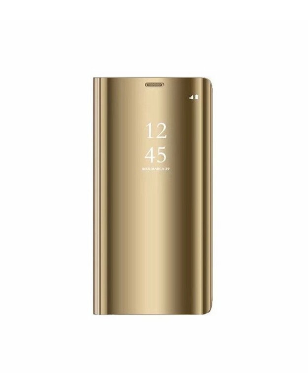Auksinės spalvos atverčiamas dėklas Samsung Galaxy S10 telefonui "Sview"