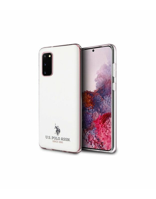 Baltas dėklas Samsung Galaxy S20 telefonui "USHCS62TPUWH U.S. Polo Small Horse Cover"