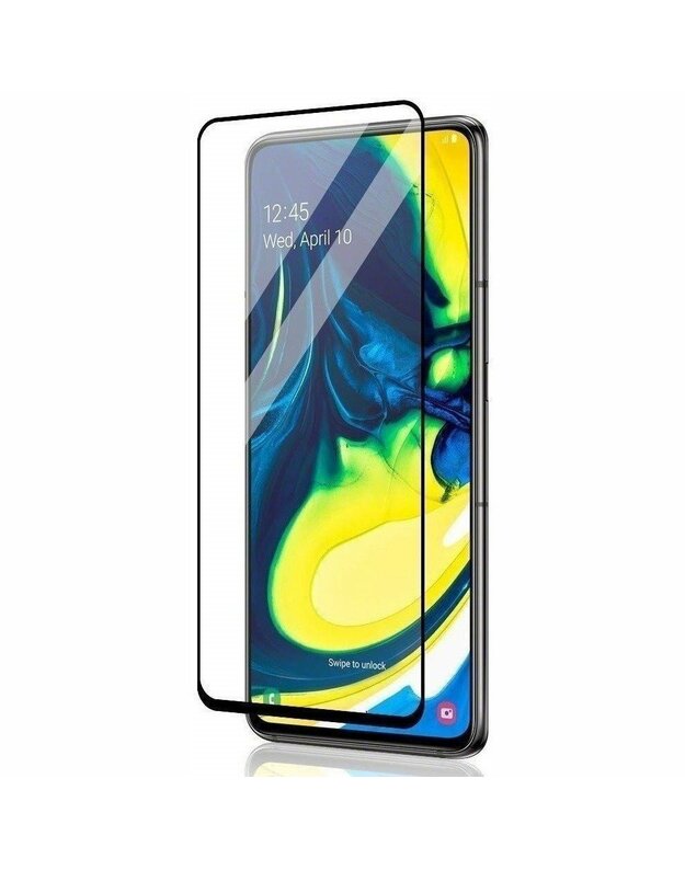 5D pilnas klijų keraminis stiklas - skirtas „Samsung Galaxy M21“ juodas