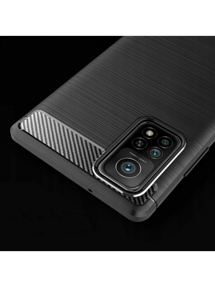 Silikoninis dėklas „Tech-Protect TPUCarbon“, skirtas XIAOMI Mi 10t / 10t PRO - juodas