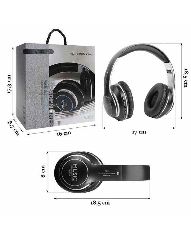 AUSINĖS „Bluetooth“ MP3 AUX FM radijas M174 
