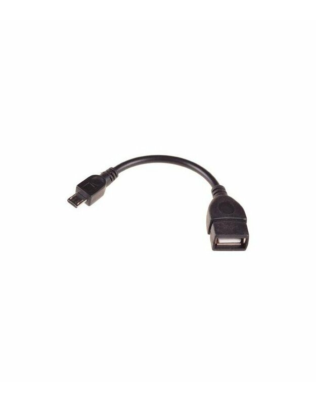Juodas adapteris OTG USB - MicroUSB