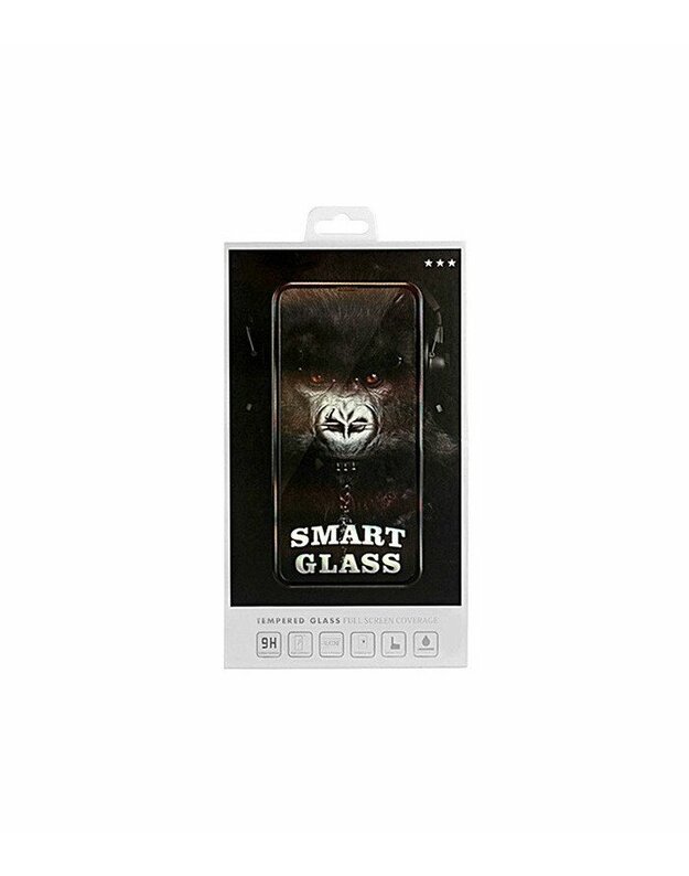 Juodas apsauginis grūdintas stiklas Samsung Galaxy A40 telefonui "Smart Glass"