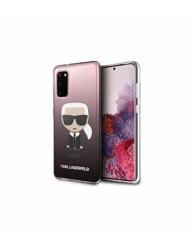 Juodas dėklas Samsung Galaxy S20 telefonui "KLHCS62TRDFKBK Karl Lagerfeld Degrade Cover"