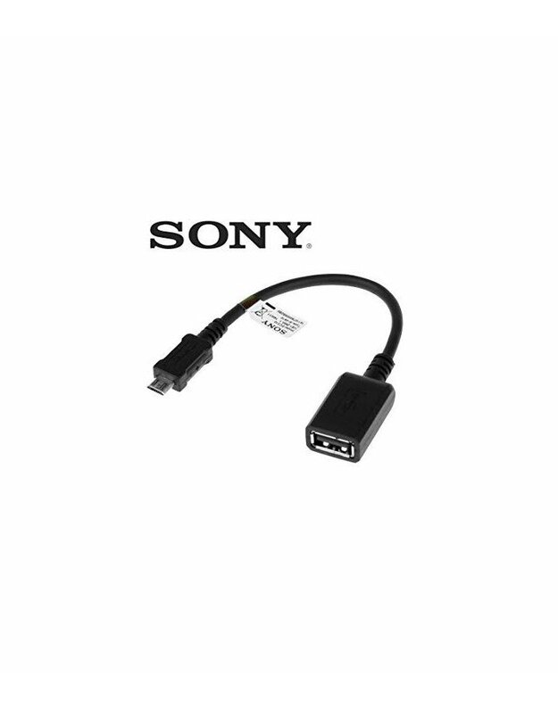 Juodas originalus Sony adapteris OTG USB - MicroUSB "EC-310"