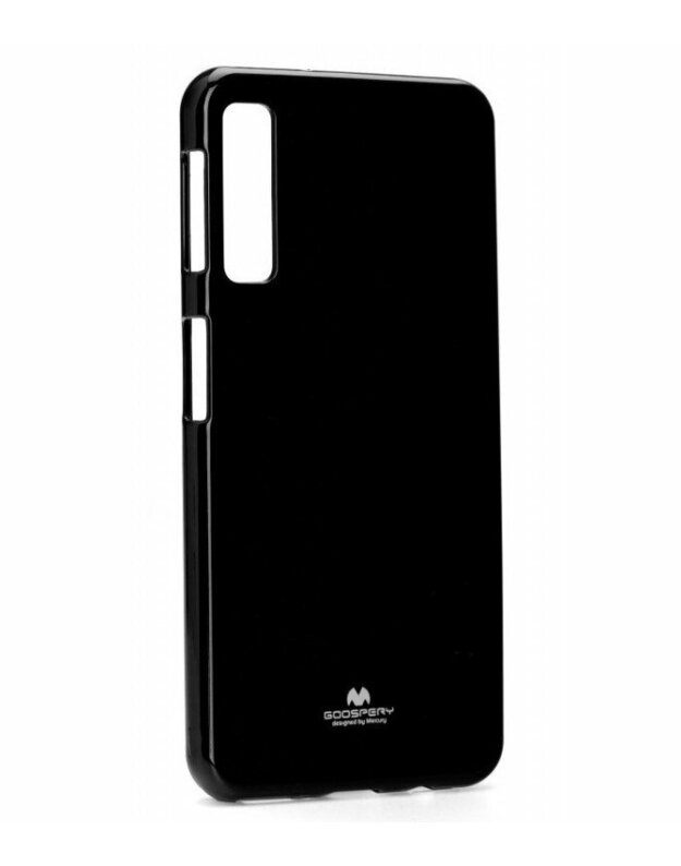 Juodas silikoninis dėklas Samsung Galaxy A7 2018 telefonui "Mercury Goospery Pearl Jelly Case"