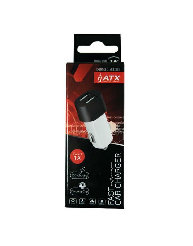  Įkroviklis AUTO ATX MINI 2A 2xUSB juodas
