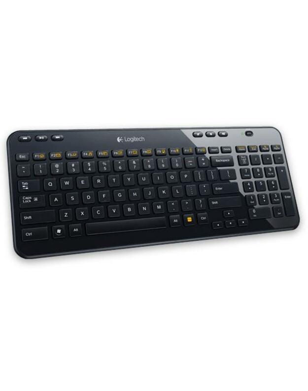 Logitech K360 klaviatūra Radijo dažnio belaidė QWERTZ Vokiečių Juoda (Pažeista pakuotė)  